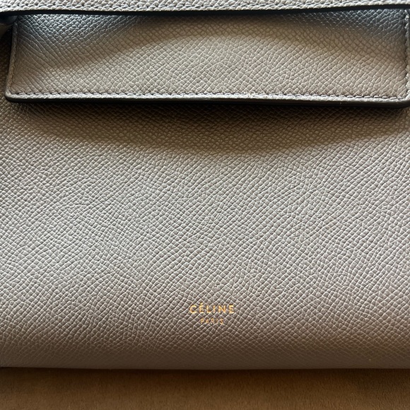 Celine Micro Belt Bag in grained calfskin Grey - Like new. Guaranteed authentic - Picture 5 of 12